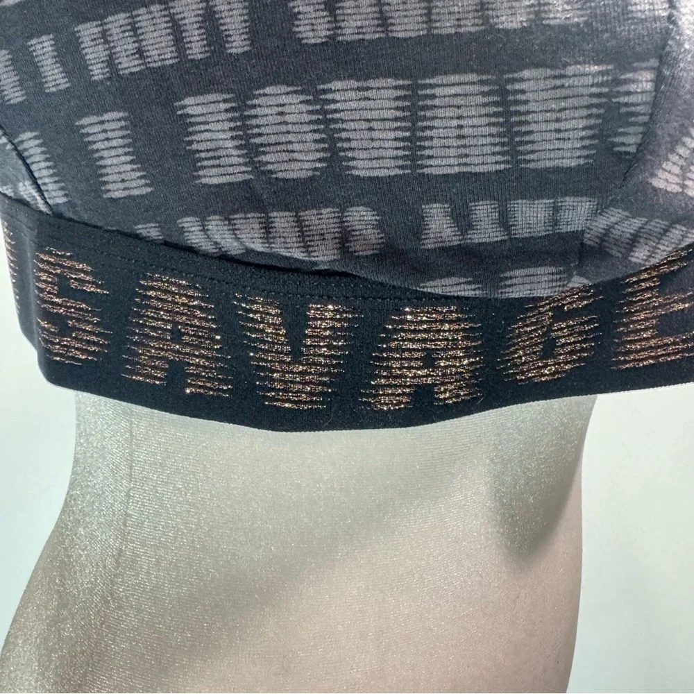 Savage X Fenty Lingerie by Rihanna Bralette Forever Savage Black Gray Signature